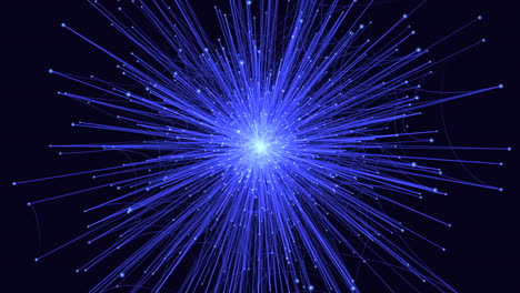 Explosión-Vibrante-De-Energía-Azul-Con-Líneas-De-Luz-Radiantes.