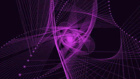 Abstract-purple-and-black-design-dynamic-and-flowing-wavy-lines-in-circular-pattern