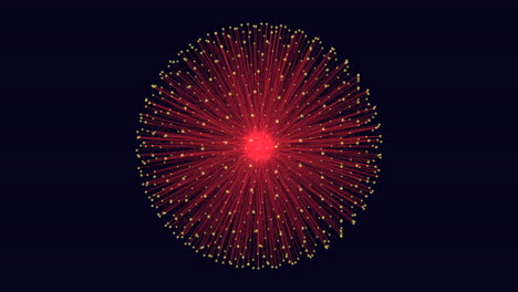Leuchtend-Rotes-Feuerwerk-Explodiert-Am-Nachthimmel
