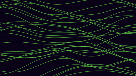 Dynamic-green-wave-pattern-on-black-background